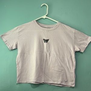 Light purple with butterfly Hollister shirt